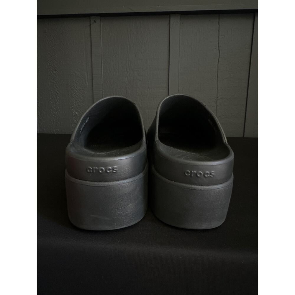 Crocs Dylan Platform Clog Slip On Black Mules Shoes Size 10 - Picture 8 of 16